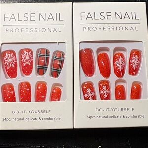 Two (2) Sets of Press on Nails Long Length